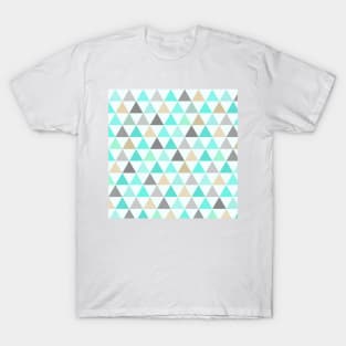 Turquoise blue triangular pattern. T-Shirt